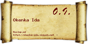 Okenka Ida névjegykártya